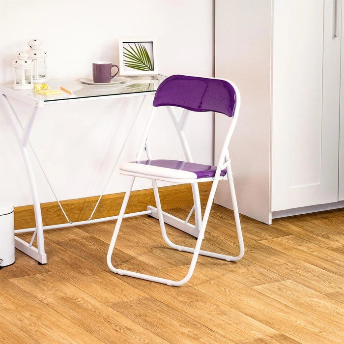 Purple Wave Padded Folding Chair