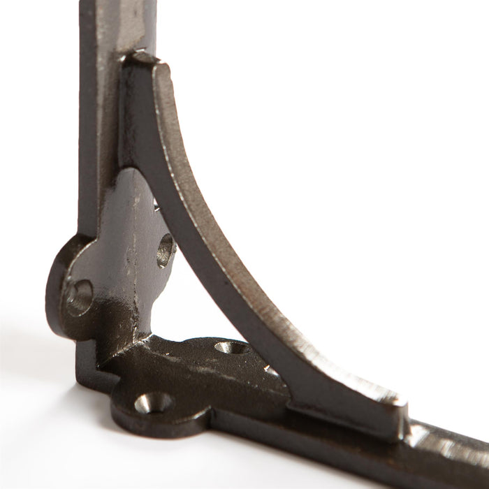 Raw 100mm Curved Iron Shelf Bracket