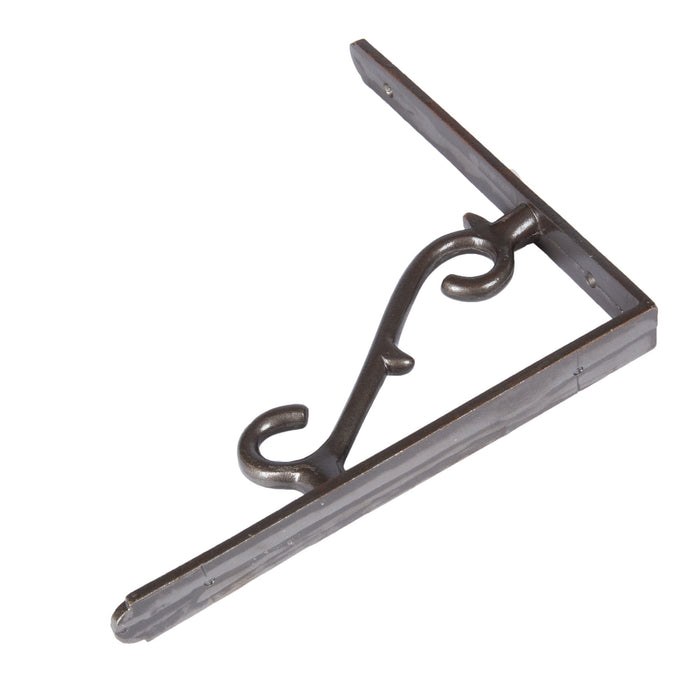 Raw 205mm Scroll Iron Shelf Bracket