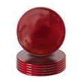 Red Metallic Melamine Coasters - Pack of 6