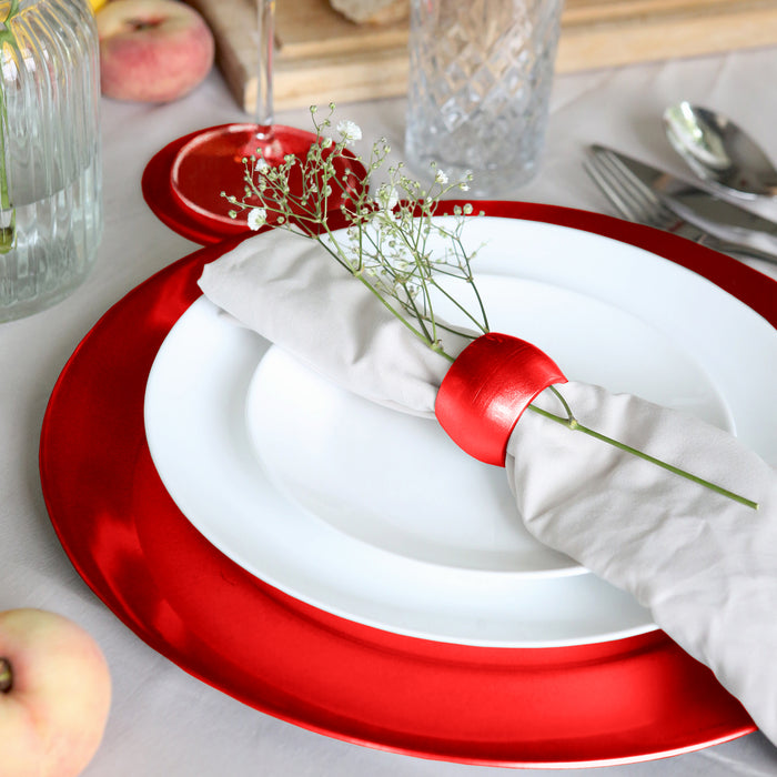 Red Metallic Melamine Coasters - Pack of 6