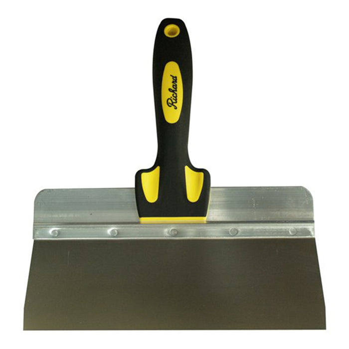 Richard Ergo-Grip Stainless Steel Taping Knife, Press-Punched Aluminum Bridge, 7” Handle