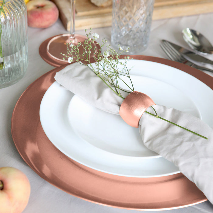 Rose Gold Metallic Melamine Coasters - Pack of 6