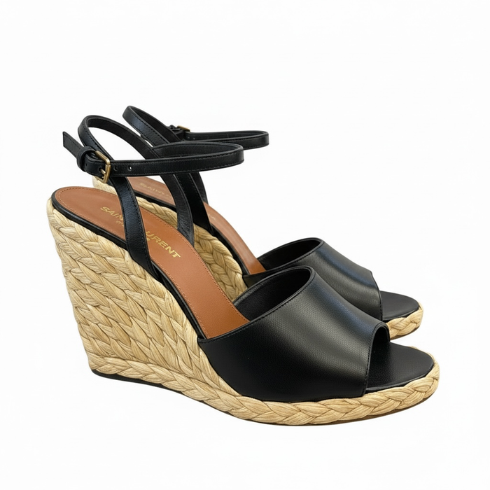 Saint Laurent Sandal 38 Black and natural beige