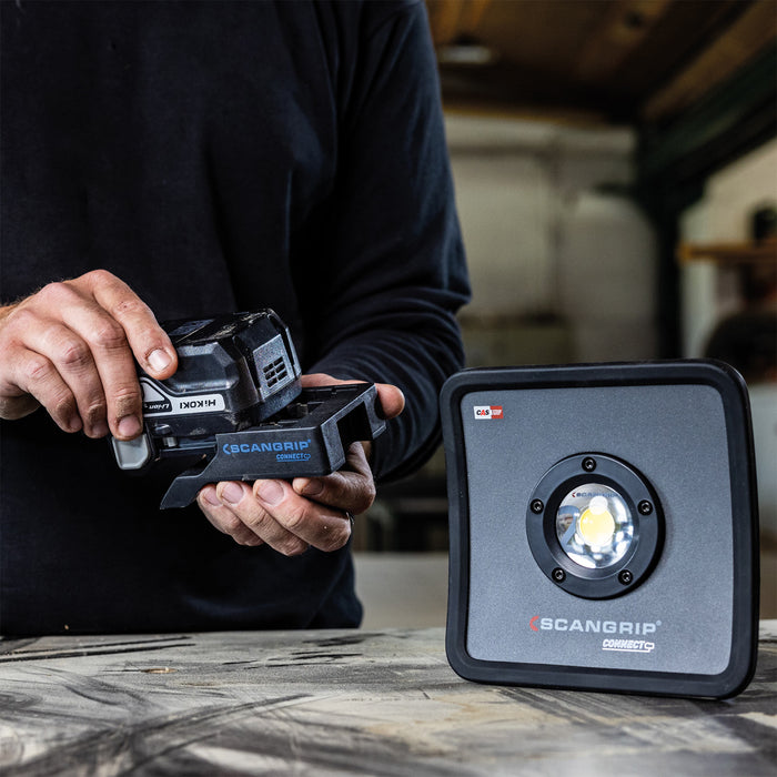 Scangrip Nova 2 Connect 2000 Lumen Compact LED Floodlight For 18V/20V Battery Packs