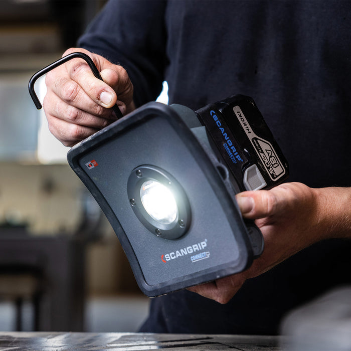 Scangrip Nova 2 Connect 2000 Lumen Compact LED Floodlight For 18V/20V Battery Packs