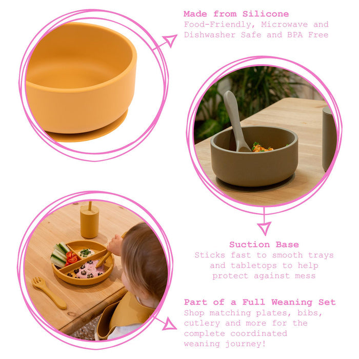 Silicone Baby Suction Bowl with Lid