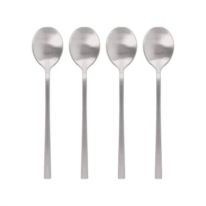 Silver 14.5cm Stainless Steel Teaspoons - Pack of 4