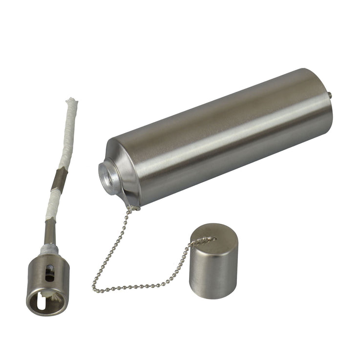 Silver 1.46m Stainless Steel Round Garden Torches - Pack of 6