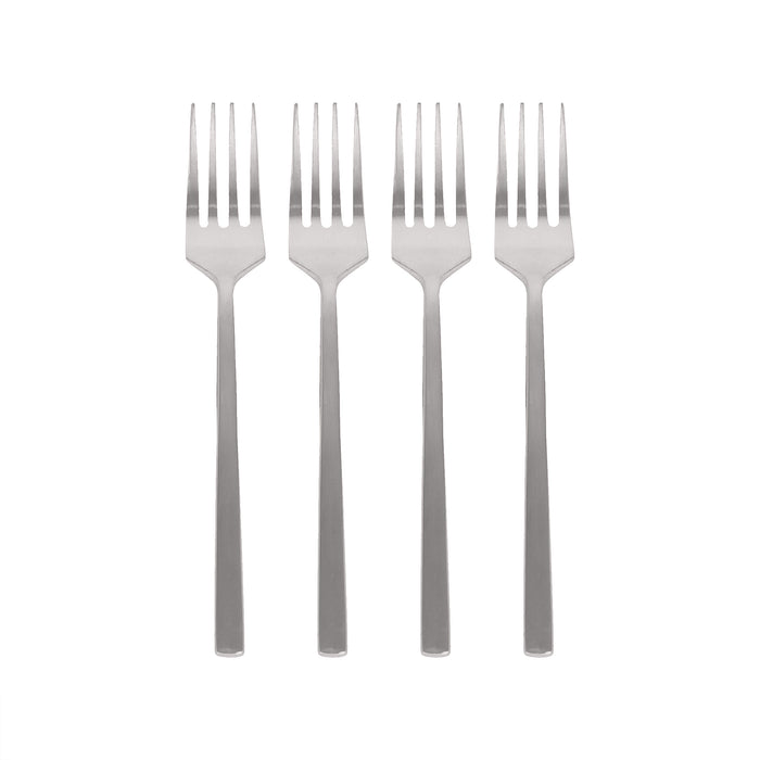 Silver 15cm Stainless Steel Cake Forks - Pack of 4