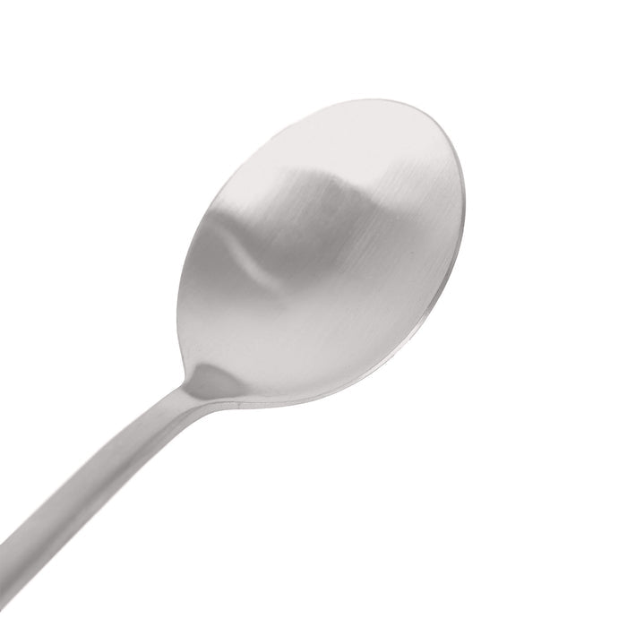 Silver 20cm Stainless Steel Dessert Spoons - Pack of 4