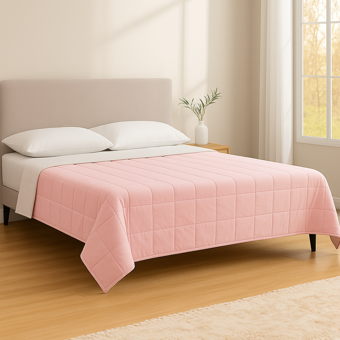 Weighted Blanket with Storage Bag - 125 x 150cm - 4kg - Pink