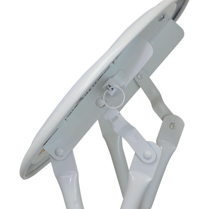 White Padded Folding Stool
