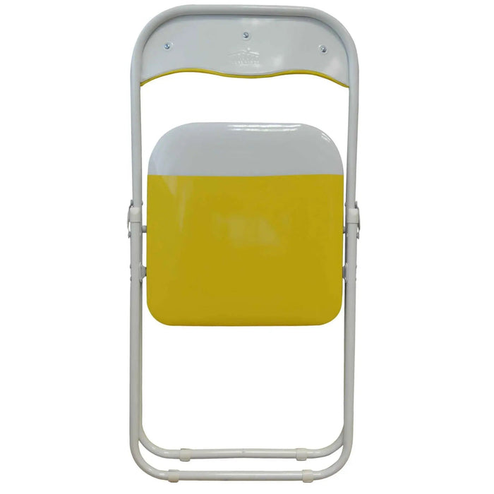 Yellow Wave Padded Folding Chair